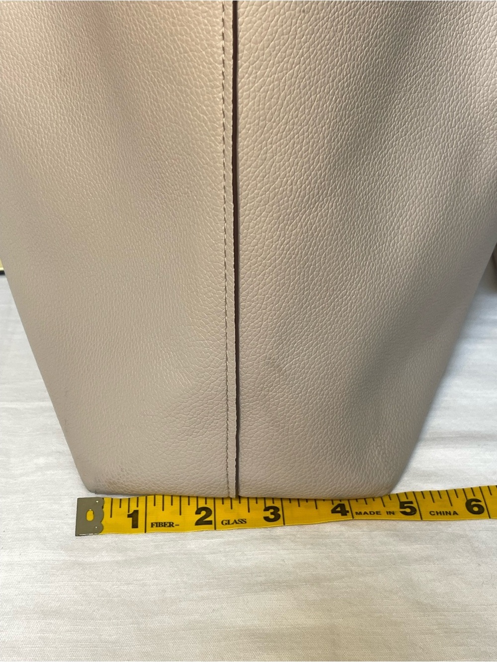 Anne Klein Taupe Vegan Pebbled Texture Tote with Lion & Tassel Charms - Picture 15 of 16